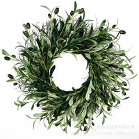 Spring Olive Wreath Heart Easter Simulation Door Decoration