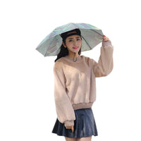 Hands-Free Double-Layer Umbrella Hat for Fishing, Sun Protection, and Rain