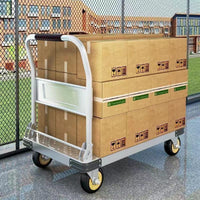 Heavy-Duty Foldable Platform Cart with Steel Plate and Anti-Collision Design