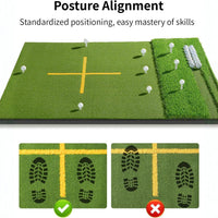 Golf Hitting Mat Alignment Stick Foldable Direction Indicator Putting Corrector Swing Trainer Practice Aid