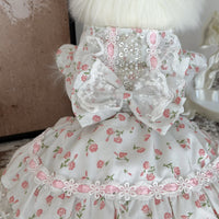Pet Princess Dress Pink Cherry Blossom Tutu for Small Dogs and Cats