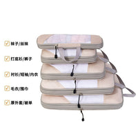 Travel Compression Packing Cubes Set Portable Luggage Organizer Bags for Clothes