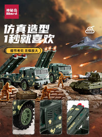 Military Base Tank & Soldier Action Figures Playset for Kids