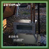 Portable Folding Titanium Alloy Outdoor BBQ Grill and Fire Pit