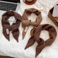 Luxury Soft Knit Scarf for Women - Autumn/Winter Warm Decorative Triangle Shawl