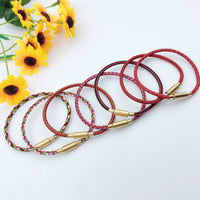 3mm Waterproof Steel Wire Rope Bracelet with Frosted Clasp for Charms, Adjustable Length