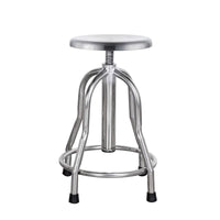 Thickened 304 Stainless Steel Swivel Stool with Backrest for Medical, Bar, or Workshop Use