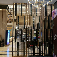 Stainless Steel Hollow Carved Room Divider Screen for Hotel Decoration
