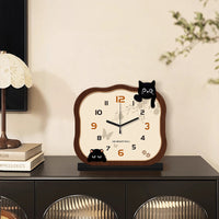Cute Cartoon Cat Desk Clock with Pendulum, 2025 New Design, High-End Decorative Tabletop Ornament