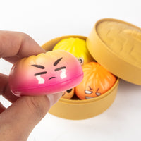Simulation Steamed Bun Expression Cartoon Pinch Toy Stress Relief Slow Rebound for Kids