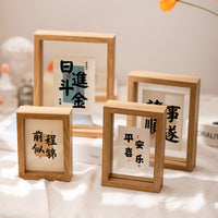 Double-Sided Transparent Glass Photo Frame for Desk Display, A4 Calligraphy & Painting Mount