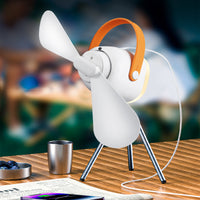 Rechargeable Camping Fan with Tripod, LED Night Light, Portable Hanging Mini Fan