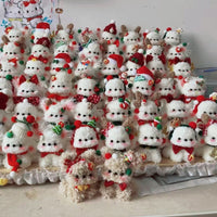 Christmas Puppy Chenille Stem Finished Doll Keychain Toy