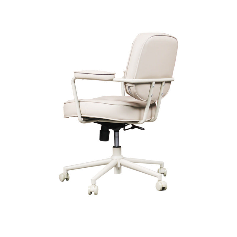 Aleph Ergonomic Swivel Armchair for Home Office and Study, Faux Leather Upholstered