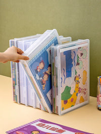 Clear A3/A4/8K Document Storage Box, Stackable Plastic File Organizer for Office and Home