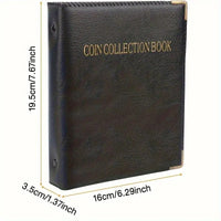 Coin Collection Album with 480 Grids, Loose-Leaf Commemorative Coin Holder for Badges and Stamps