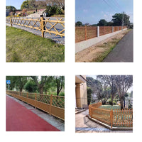 Stainless Steel Bamboo-Look Garden Fence Outdoor Aluminum Alloy Resin Isolation Barrier