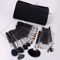 26-Piece Professional Animal Hair Makeup Brush Set with Storage Bag