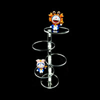 5-Tier Clear Acrylic Round Display Stand for Figures, Nail Polish, Cosmetics