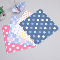 15cm Square Printed Striped Polka Dot Series Colored Origami Paper for Kids' Handicrafts and Paper Cutting
