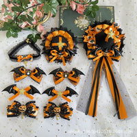 Lolita Halloween Devil Hair Clip Pumpkin Bat Bow Mini Top Hat