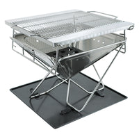 SunnyFeel Outdoor Portable Folding Fire Pit Grill for Camping and Picnics