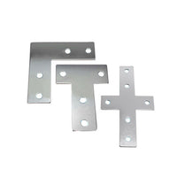 L T Cross Corner Bracket Connector Plate for 2020 3030 4040 Aluminum Profile, Stainless Steel Black Right Angle Joint