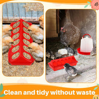12-Piece Poultry Feeder and Waterer Set with Flip-Top Design for Chickens, Ducks, and Geese
