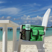 Outdoor Beach Chair Hanging Storage Bag Waterproof Oxford Cloth Shoulder Seat Side Organizer