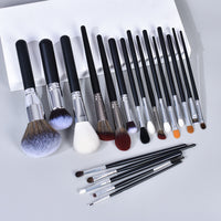 Makeup Brush Set with Soft Fiber Bristles and Storage Bag for Powder and Eyeshadow
