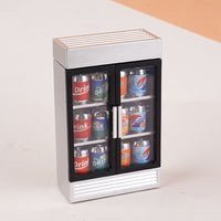 Dollhouse Miniature Soda Drink Refrigerator Set Kids Pretend Play Educational Toy