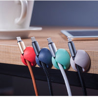 Self-Adhesive Desktop Cable Organizer Clips for Data Cables and Wires