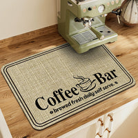 Minimalist Luxury Diatomaceous Earth Coffee Machine Mat for Kitchen Countertop - Super Absorbent, Quick Dry, Drainage Mat for Dining Table & Bar