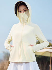 Women's Summer UV Protection Ice Silk Sunscreen Jacket with Detachable Brim
