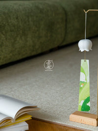 Dopamine Lily of the Valley Wind Chime, Cute Bone China Japanese Style for Home Decor & Garden