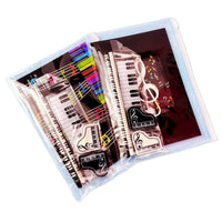 Musical Theme Stationery Set with Notebook and Accessories, 8-25 Pieces