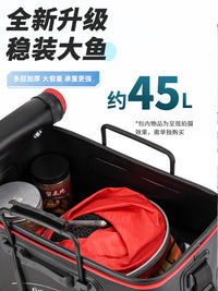 EVA Foldable Fishing Bucket with Lid for Live Fish, Portable Outdoor Fishing Tackle Box