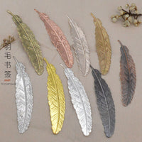 Vintage Metal Feather Bookmark DIY Jewelry Accessory for Students and Gifts
