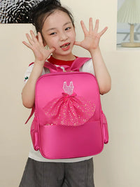 Kids Dance Backpack Ballet Bag for Girls with Dancer Print, Large Capacity