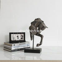 Wabi-Sabi Abstract Horse Sculpture Modern Creative Ornament for Home Decor
