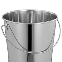 Stainless Steel Portable Bucket with Handle for Water, Ice, and Food Storage