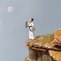 Li Bai Miniature Figurine for Micro Landscape Decor, Ancient Chinese Poet Statue