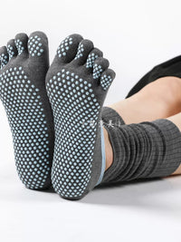 Non-Slip Toeless Yoga Socks for Women, Pilates Barre Fitness Grip Socks