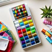 60-Piece Polyester Sewing Thread Kit with Bobbins for Home Sewing Machines