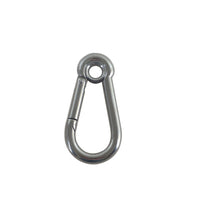 Stainless Steel Spring Snap Hook Carabiner with Ring for Climbing and Secure Fastening