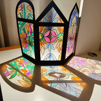 Gothic Baroque Stained Glass Window Craft Kit for Churches and Home Decor