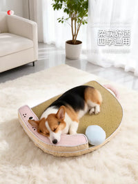 Summer Pet Cooling Bed with Washable Mat for Small Dogs and Cats