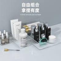 Stackable Clear Drawer Organizer for Cosmetics, Stationery, and Kitchen Tools
