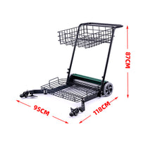 Tennis Ball Picker Cart, Portable Tennis Ball Hopper Basket with Wheels for Coaches and Training