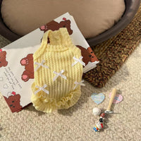 Pet Summer Breathable Striped Vest for Cats and Small Dogs, Princess Style Lace Dress